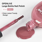 OpenLive dusty rose nail polish angled view of glass bottle