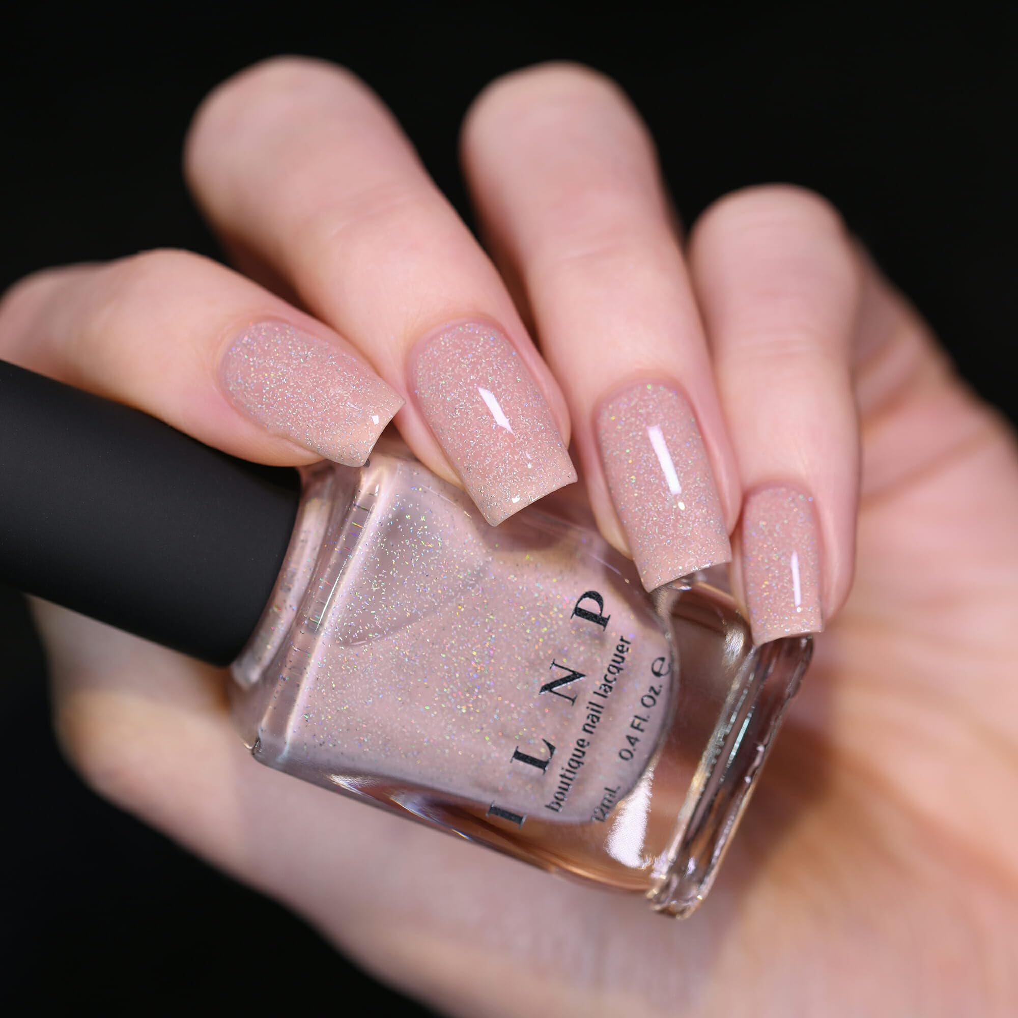 Side profile of ILNP Birthday Suit holographic nail polish