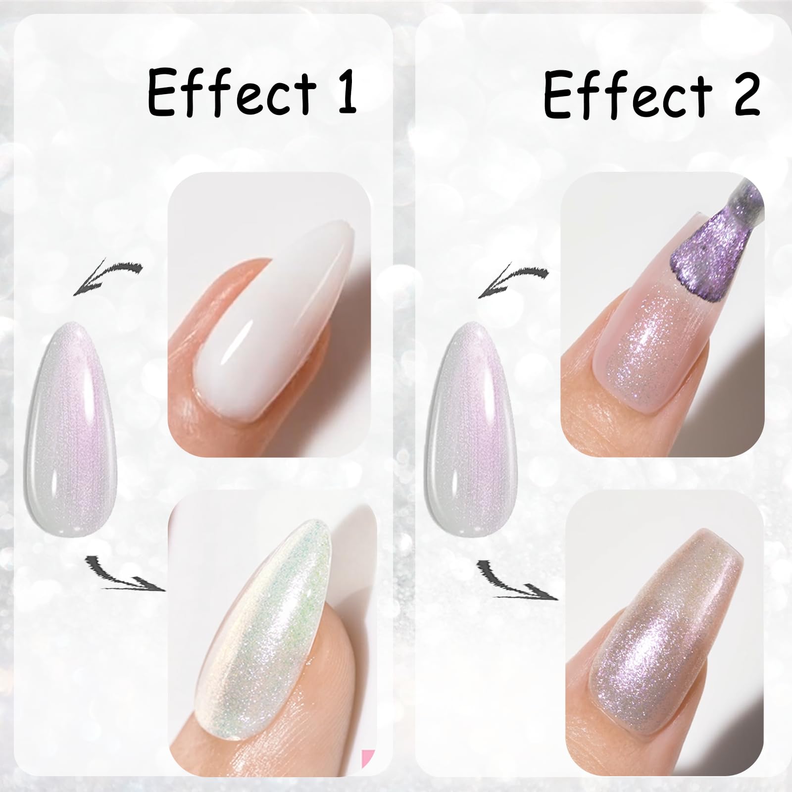 Azurebeauty 10ml chrome nail polish bottle label detail