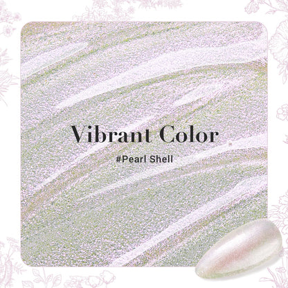 Pearl white shimmer nail polish swatch on nails