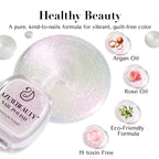 Azurebeauty chrome nail polish layered over different base colors