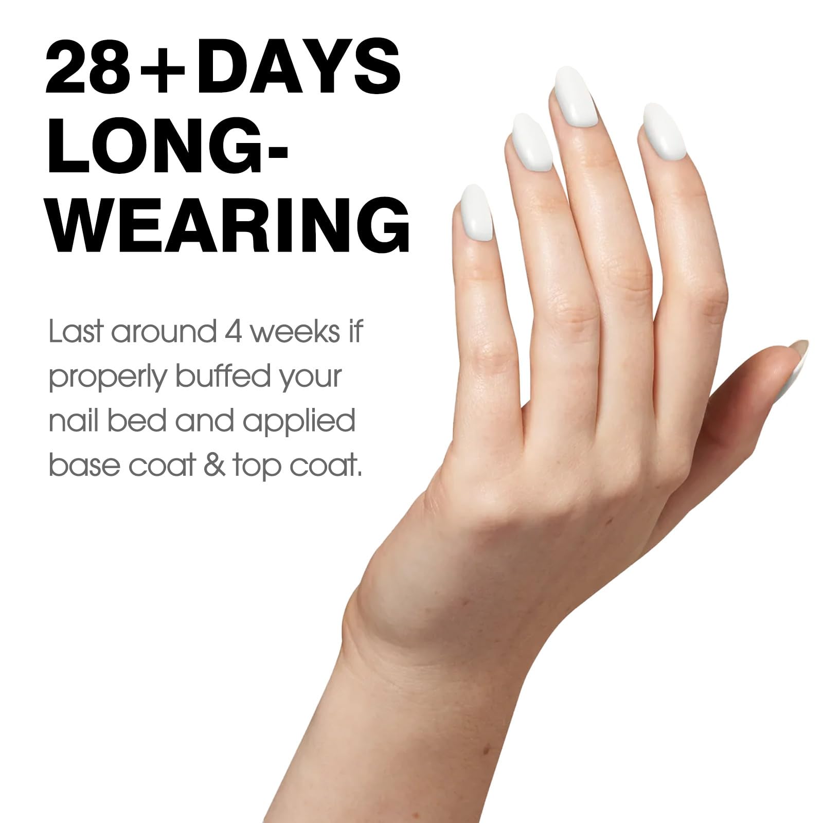 High gloss white gel nail art application