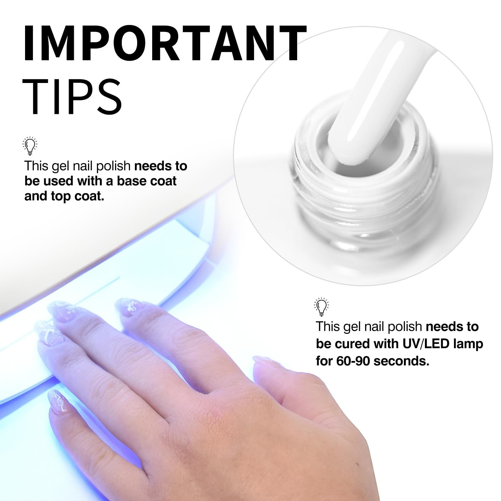 Professional manicure using Canni white gel
