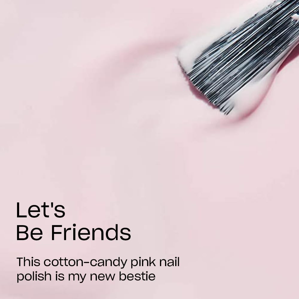 OPI cotton-candy pink nail lacquer bottle and brush