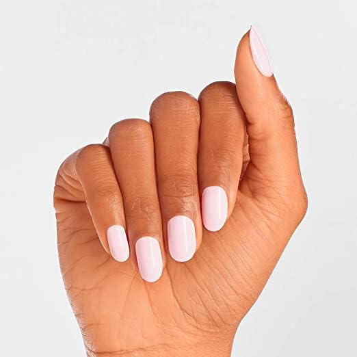 Close up of OPI Letâ€™s Be Friends nail polish shade