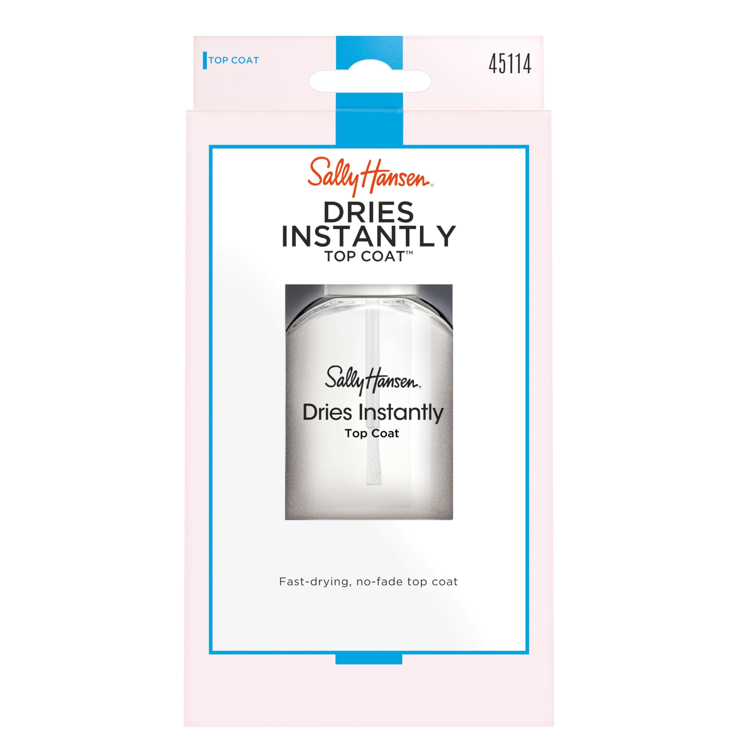 Side profile of Sally Hansen Dries Instantly Top Coat bottle