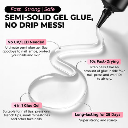 10 milliliter gentle non-acetone nail glue remover bottle