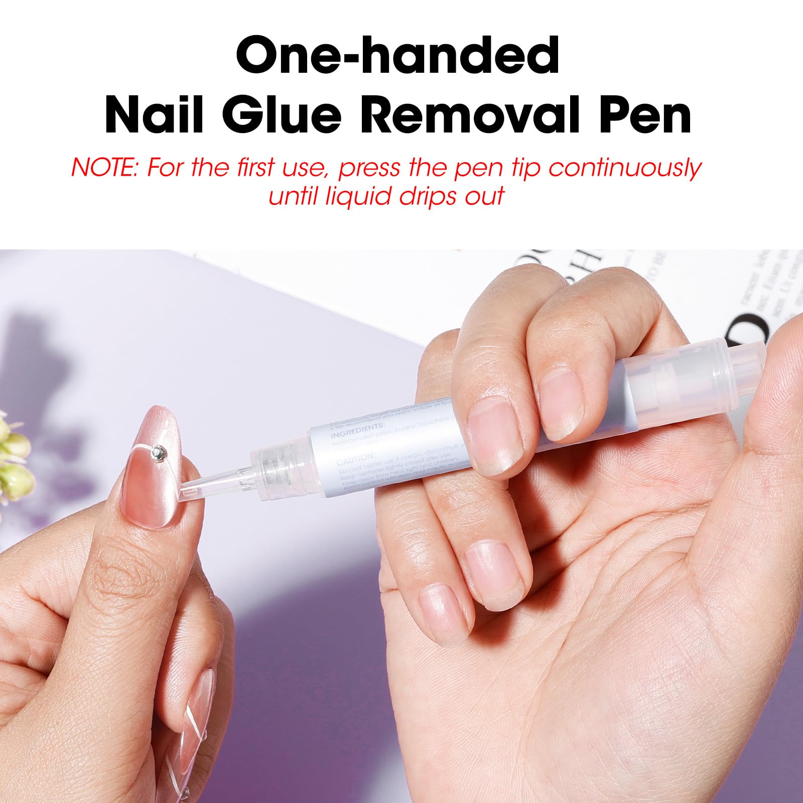 Two pack bundle of Gellen fast acting ten second gel glue off remover pens displayed together