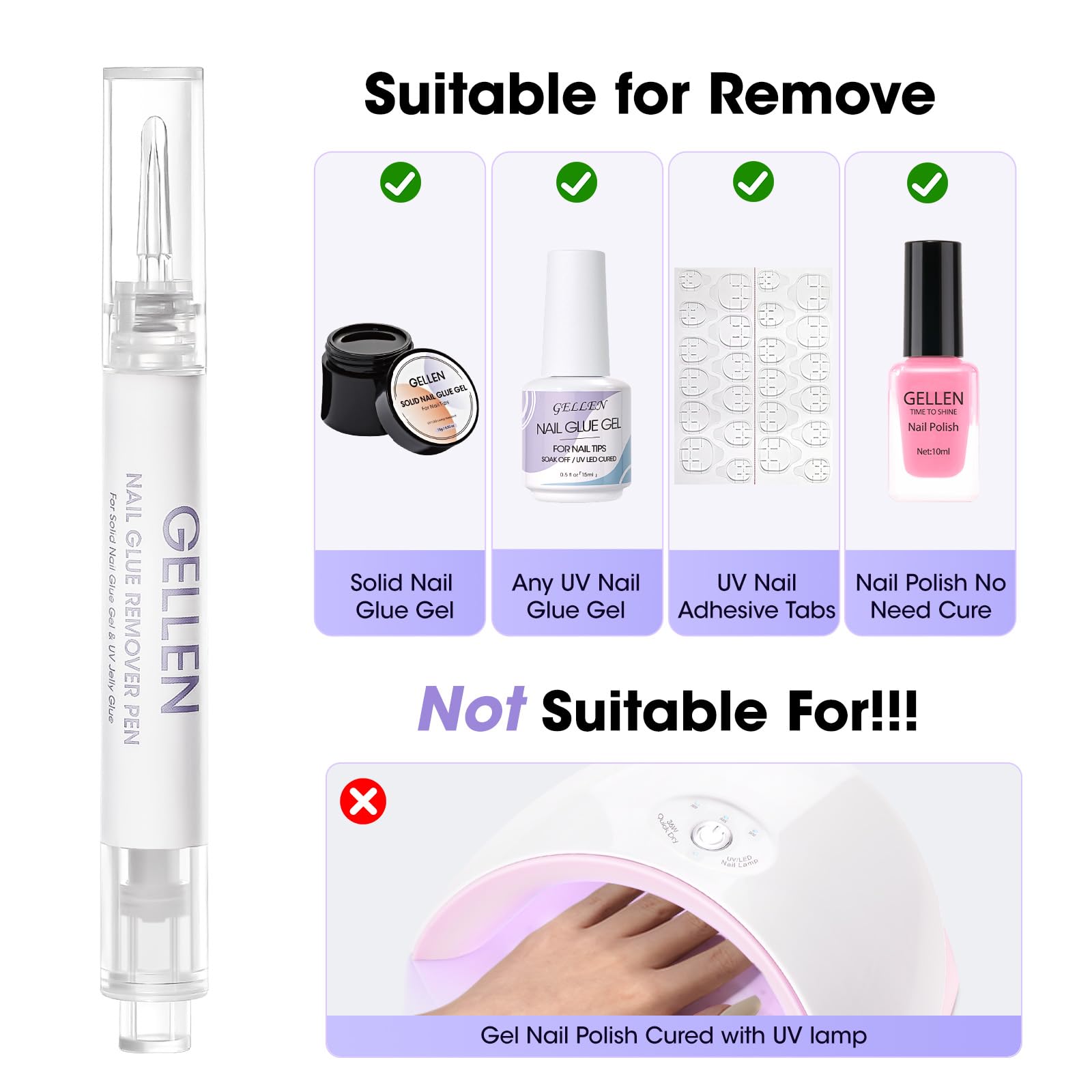 Demonstration of the click base design on the Gellen premium imported manicure care solution tool