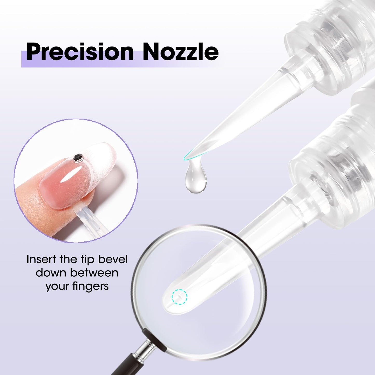 Nutrient rich Vitamin E infused formula inside the Gellen safe press on removal applicator