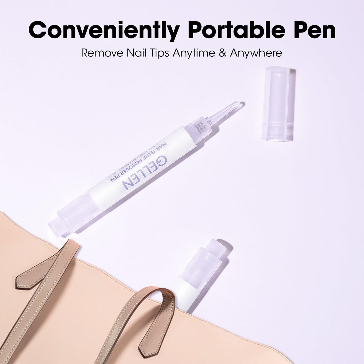 Gellen fake nail remover pen back label details