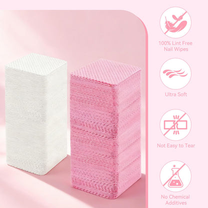 Stack of absorbent non-woven nail cleansing pads