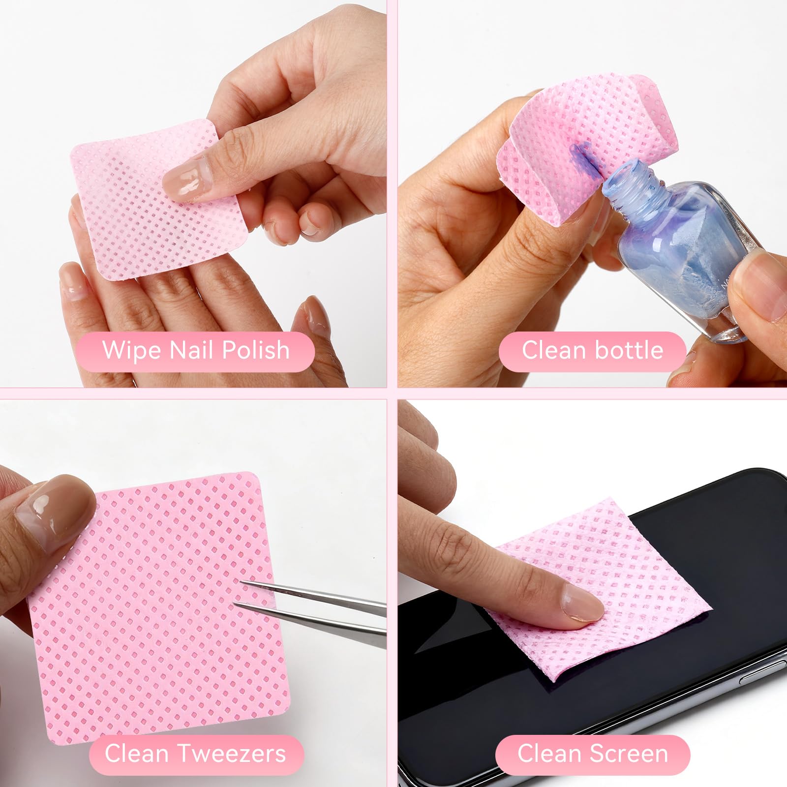 Lndiehs nail wipes used for gel polish removal