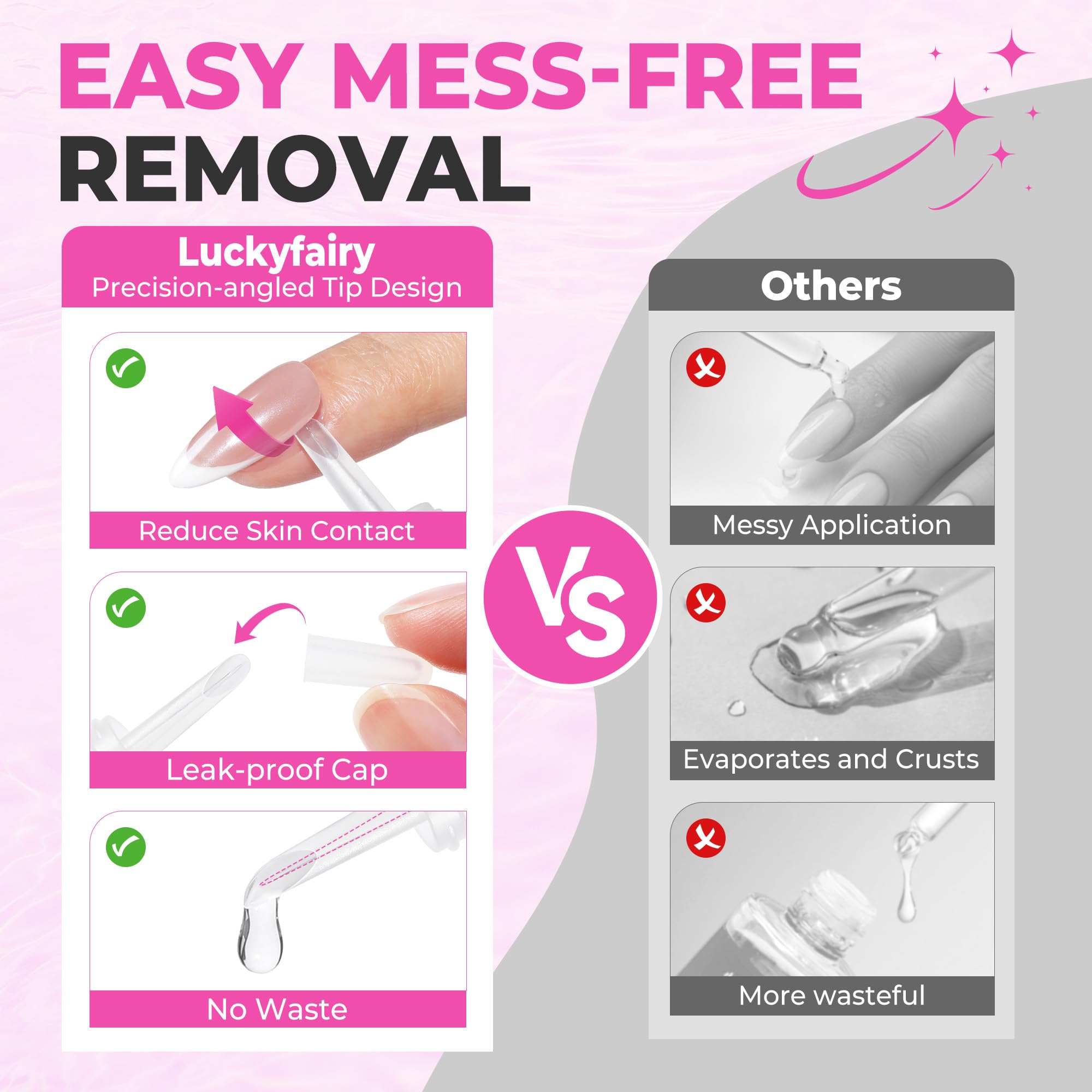 Luckyfairy glue remover liquid texture
