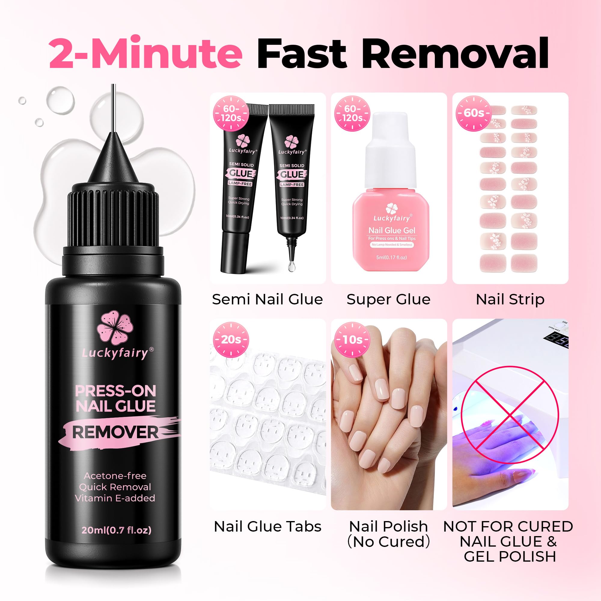 Close up of Luckyfairy pinpoint nail glue remover applicator tip