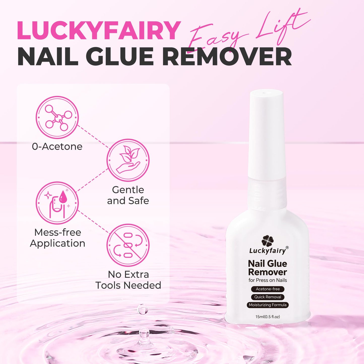 Luckyfairy nail care product label details