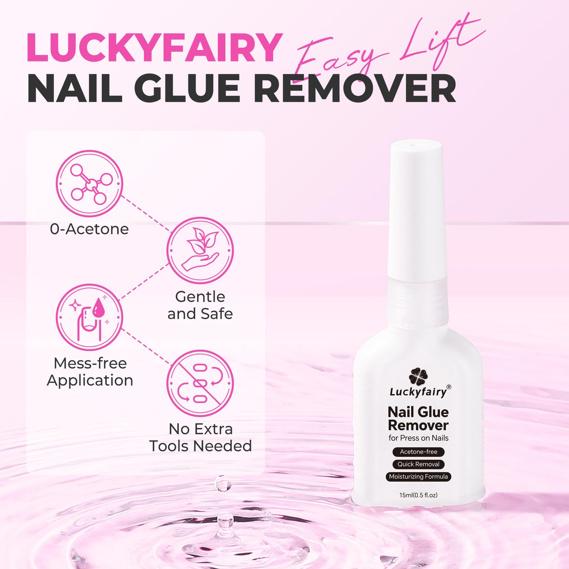 Luckyfairy nail care product label details