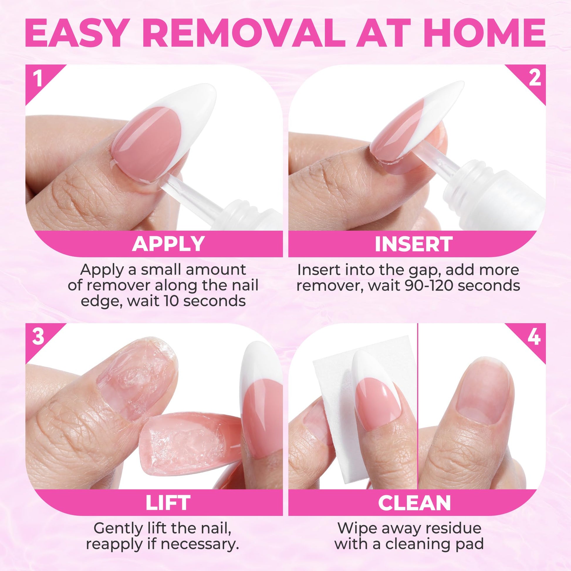 Luckyfairy nail glue remover set with instructions