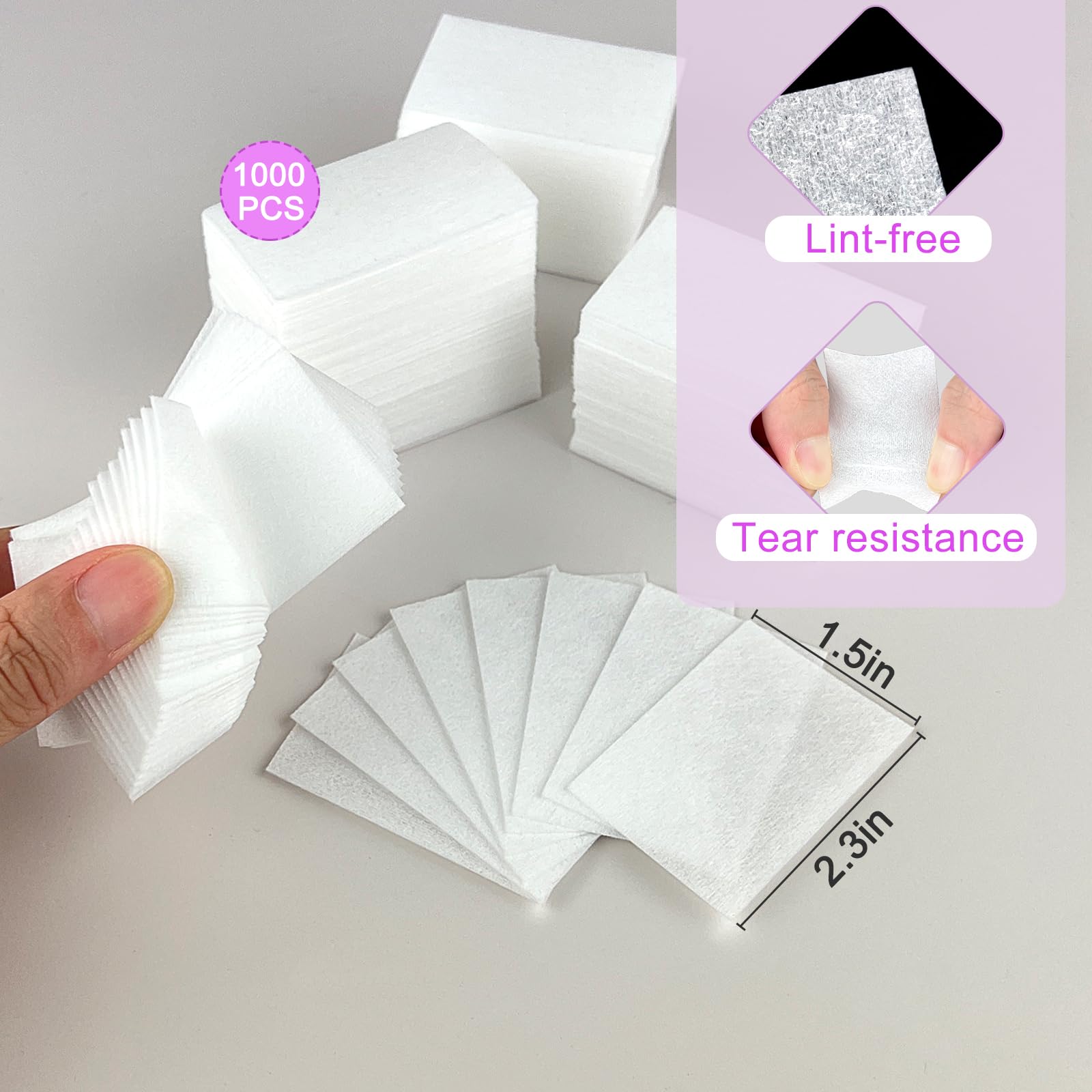 Eyxformula non woven lint free wipes texture close up demonstrating no shedding design
