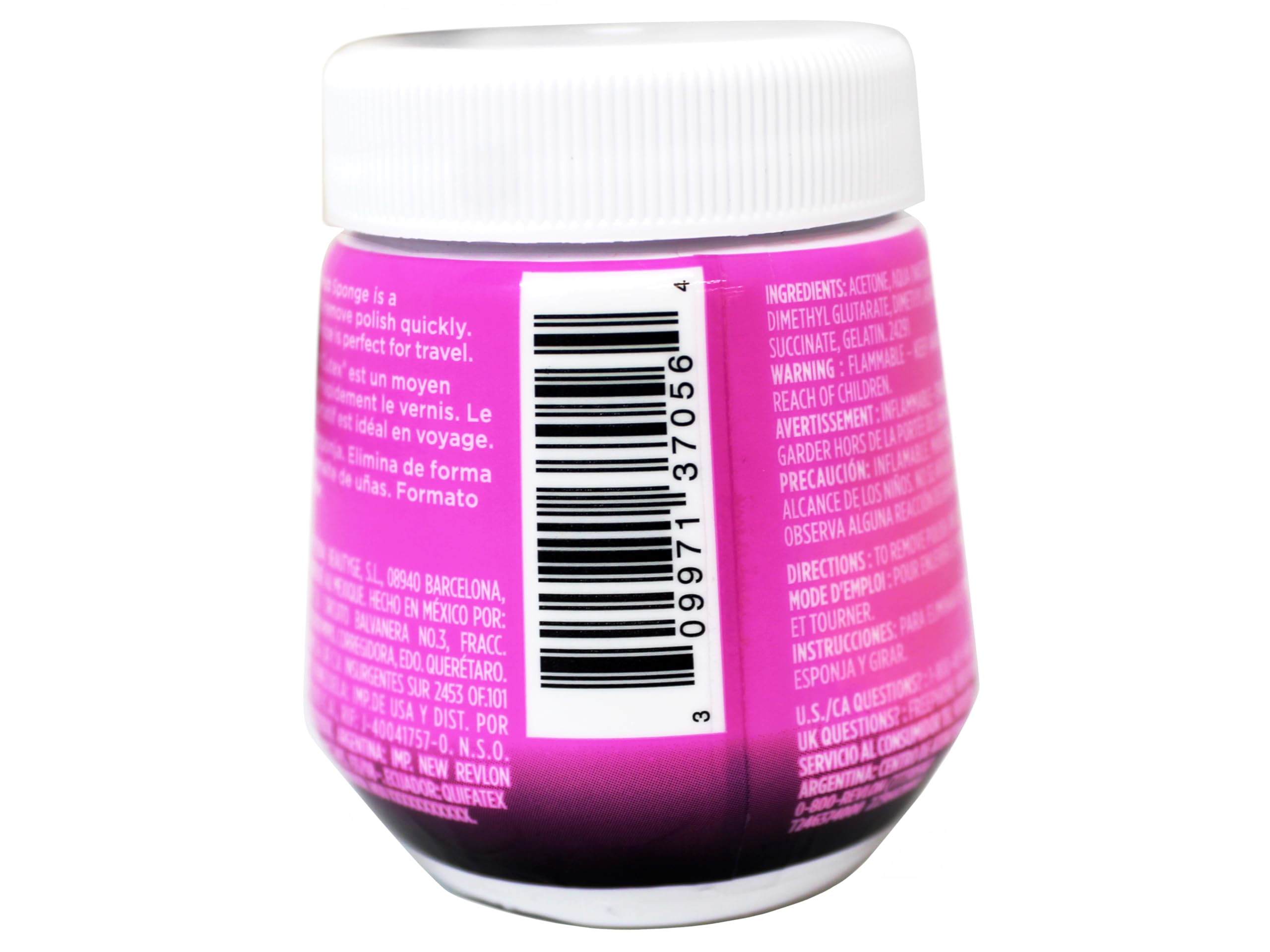 Cutex mess-free twist and scrub sponge nail polish remover two pack set.