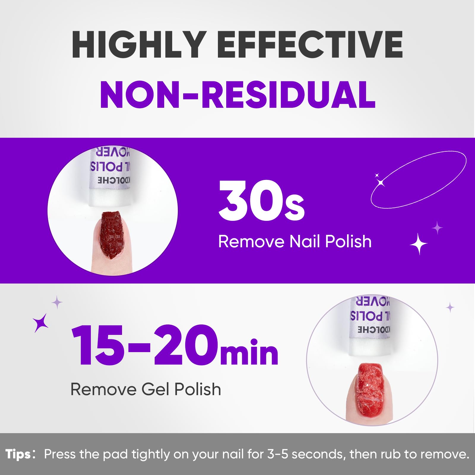 Bulk storage box of Oakdolche nail polish remover wipes