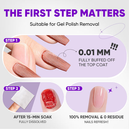 Travel friendly Oakdolche nail remover pads in a handbag
