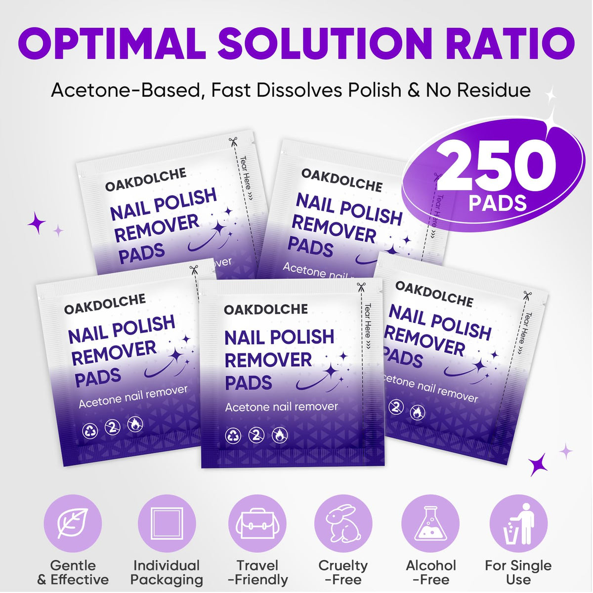 Lifestyle flat lay of Oakdolche remover pads for beauty routine