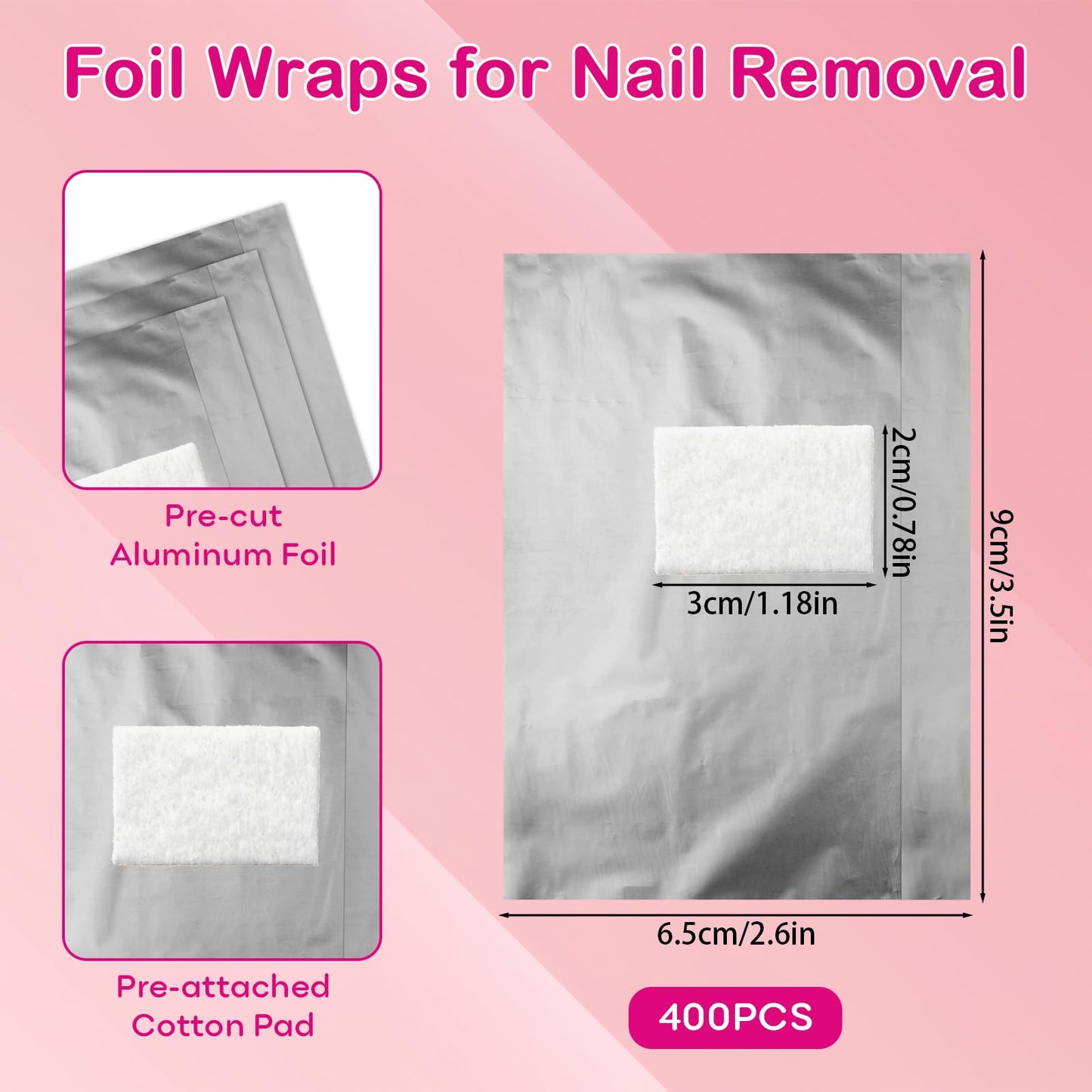 Opvixi nail wraps with pre-attached cotton pads