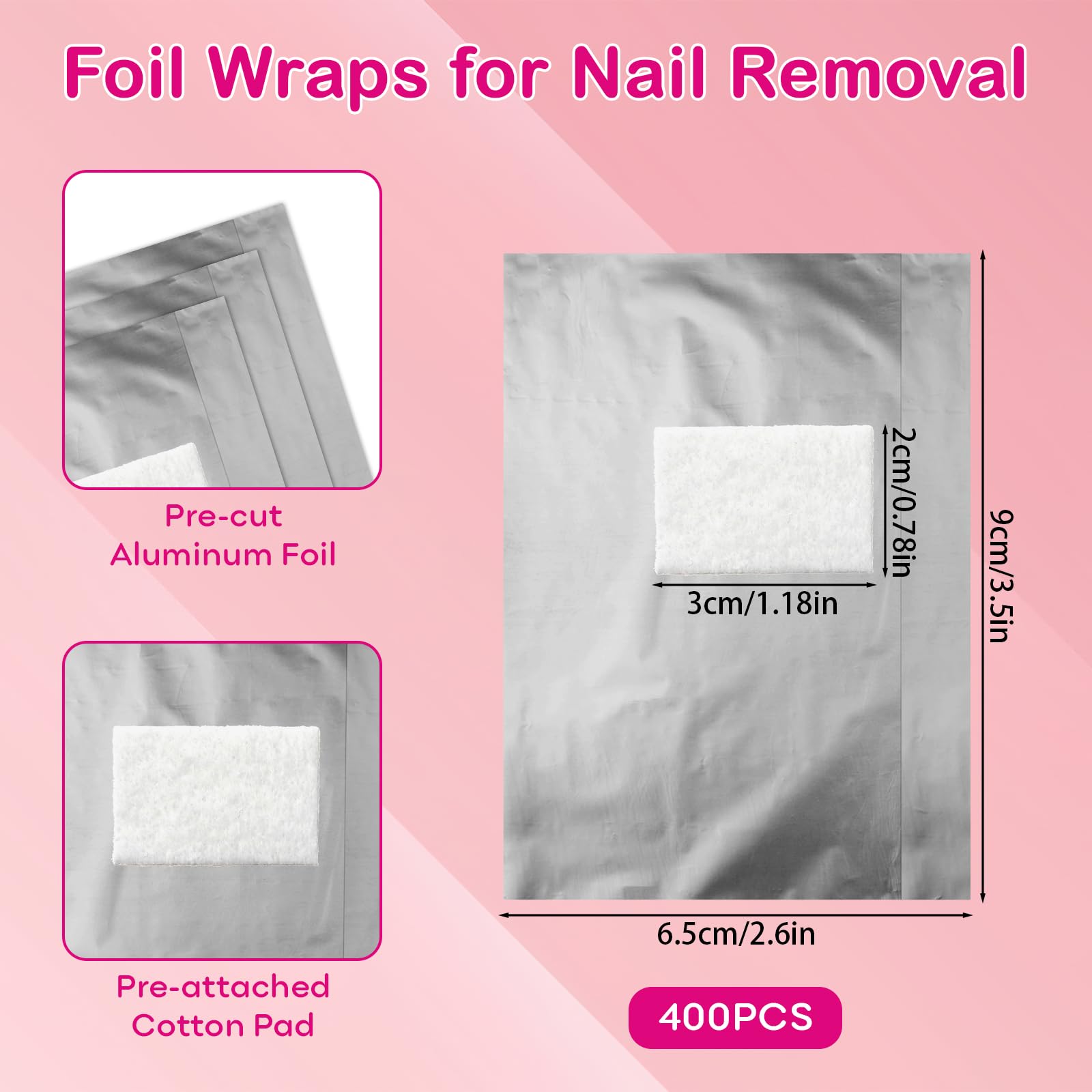 Opvixi nail wraps with pre-attached cotton pads