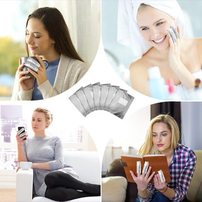 Professional soak off nail foil wraps stack