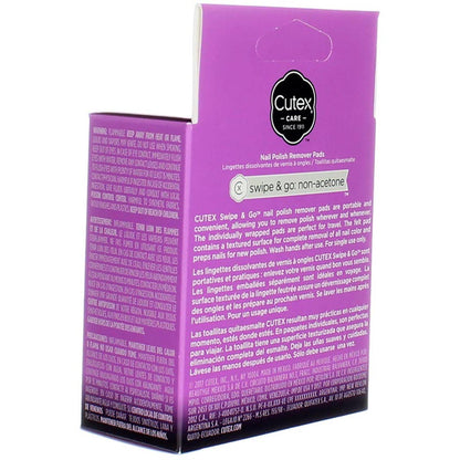 GMC compliant view of Cutex non acetone manicure wipes highlighting nail health benefits