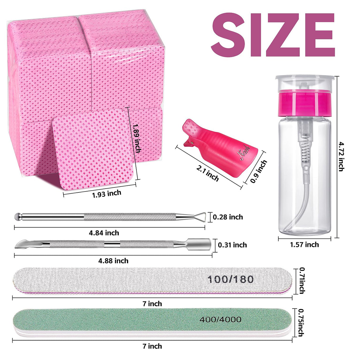 Complete tsmaddts gel nail polish remover tools kit laid out flat