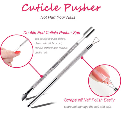 Close up view of clear anti slip ergonomic gel clips from the Hoewina nail care bundle.