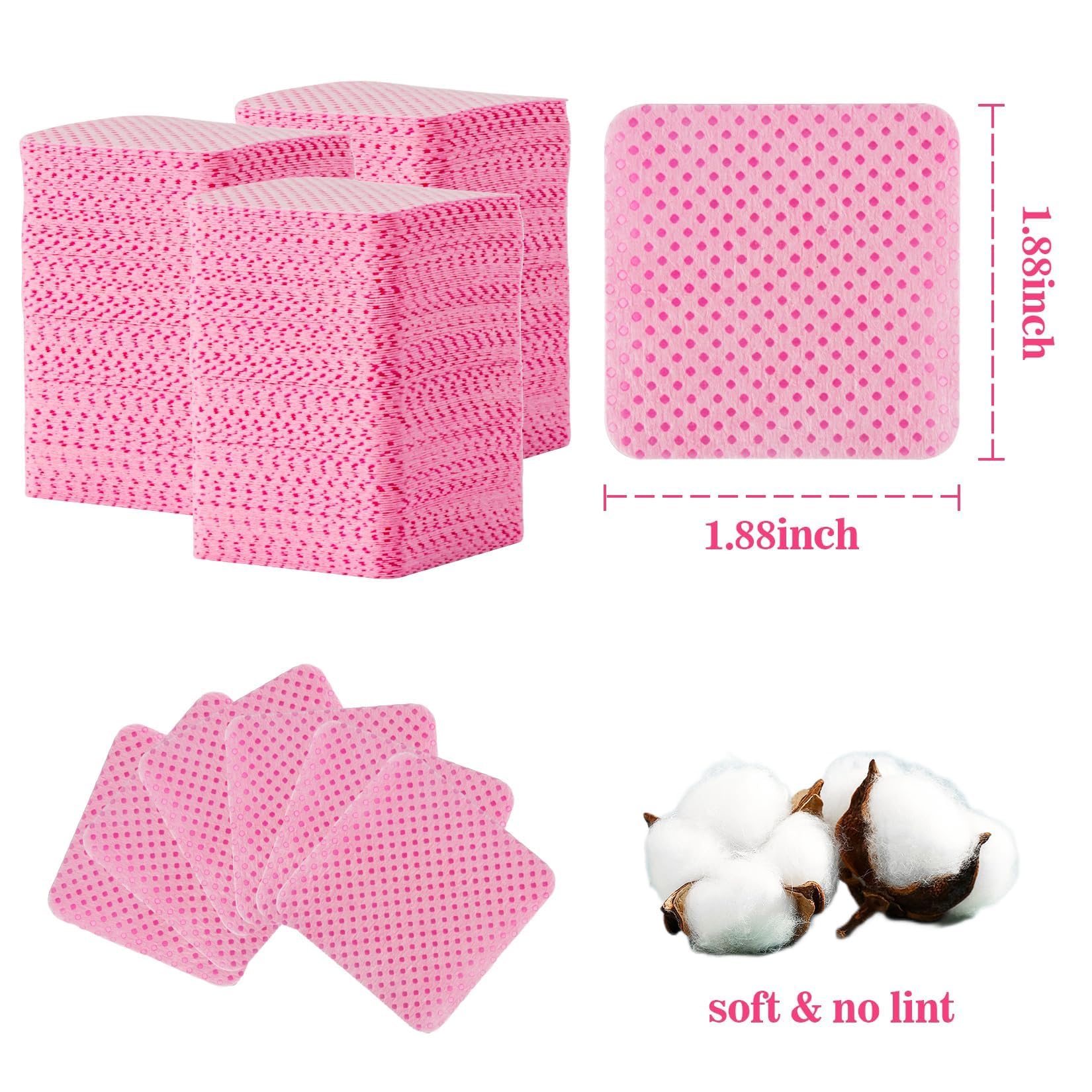 Close up of Maqihan pink lint free nail wipes texture