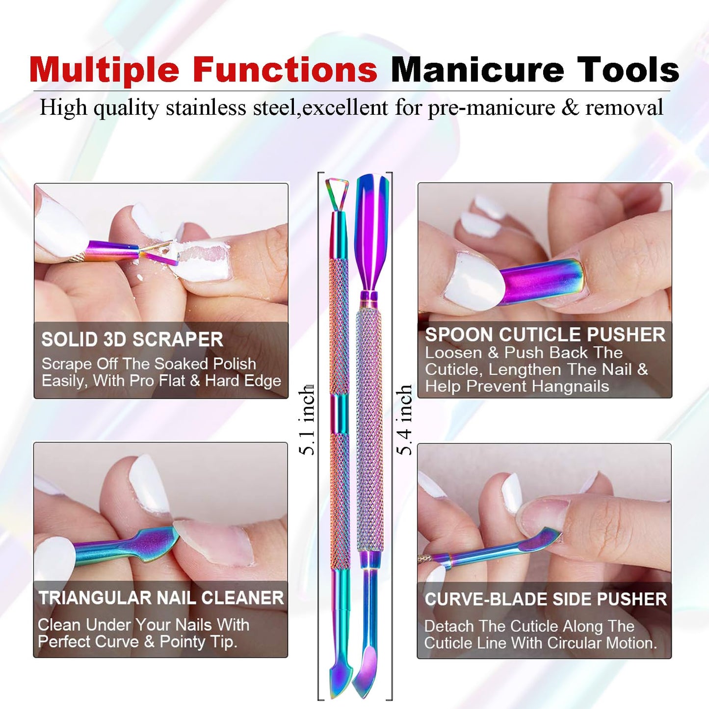 Packaging details of the Louinstic professional gel nail polish remover showing safety instructions and fast acting timeframes.
