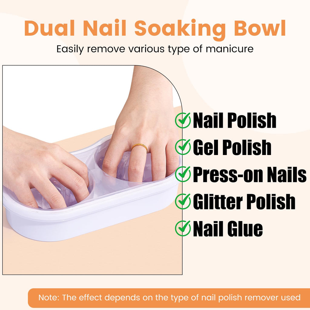 Wilfniee gel polish remover bowl finger slots