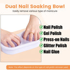 Wilfniee gel polish remover bowl finger slots