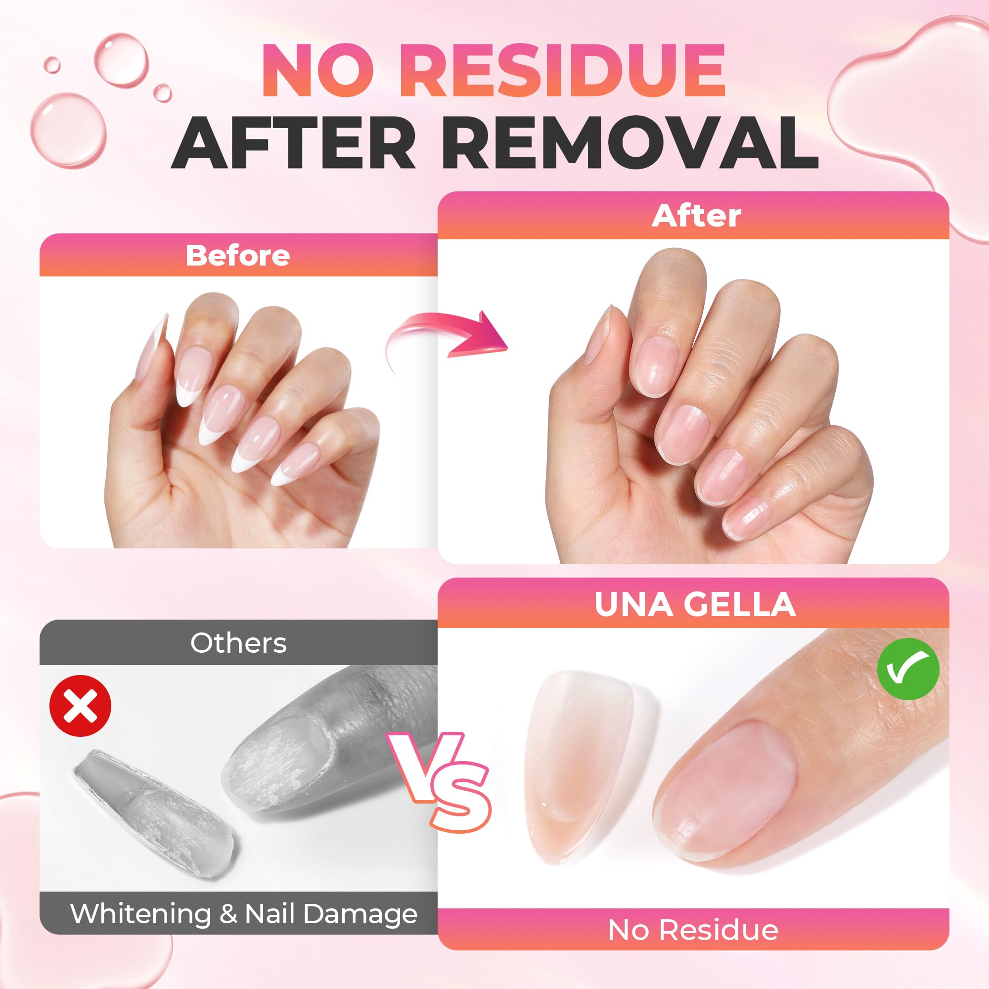 Una Gella nail glue remover bottle with pinpoint applicator