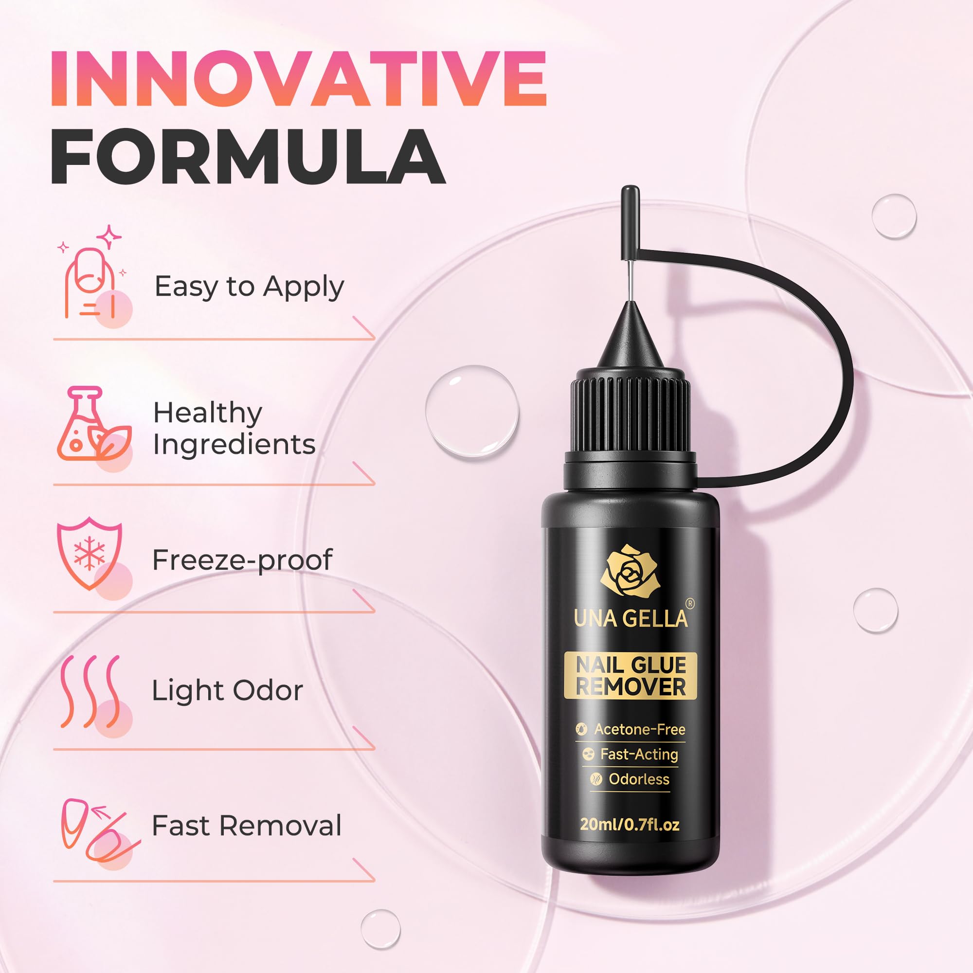 Using Una Gella nail glue remover on press on nails