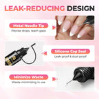 Una Gella Nail Glue Remover bottles displayed alongside companion removal sticks