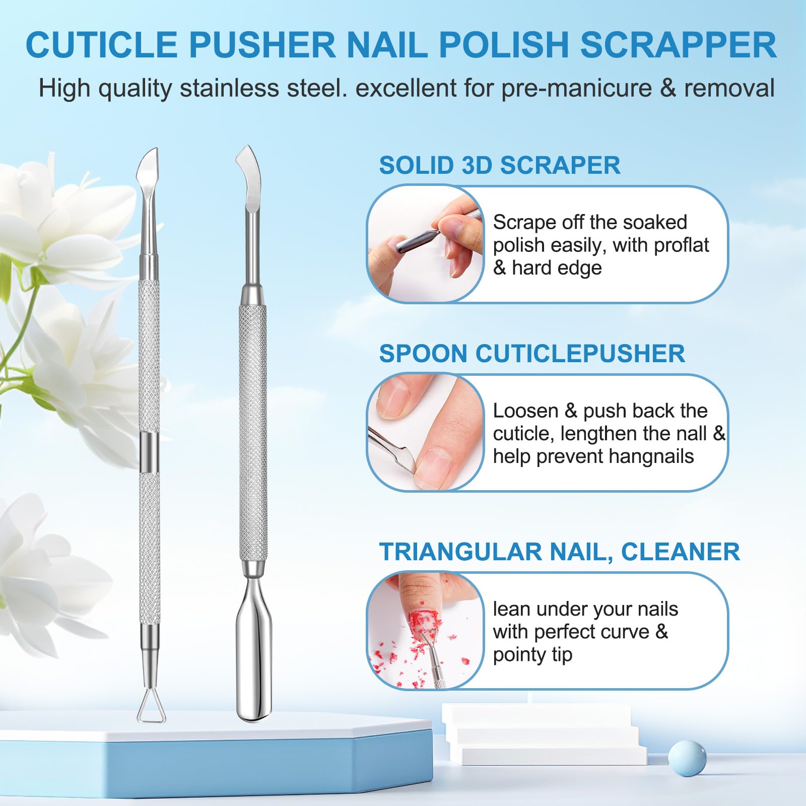 Applying Nifeishi gel remover on painted nails