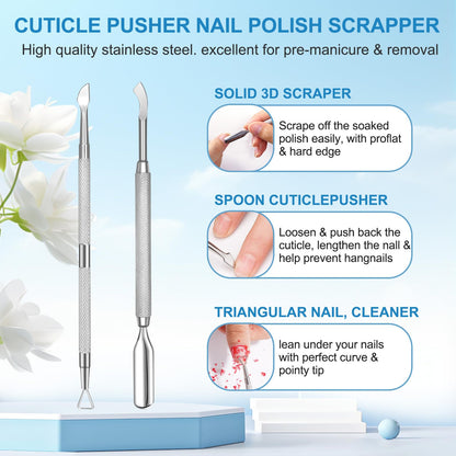 Applying Nifeishi gel remover on painted nails