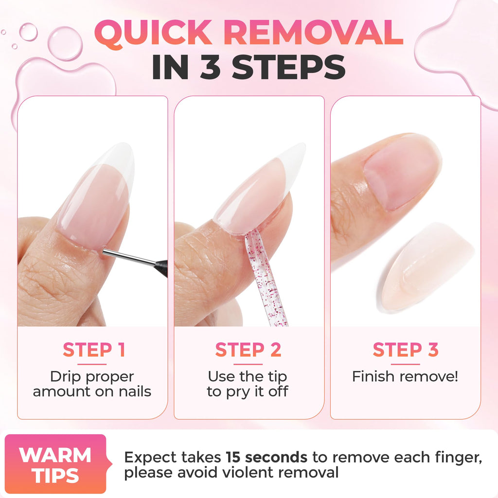 Una Gella Nail Glue Remover lifestyle packaging shot for home manicure care