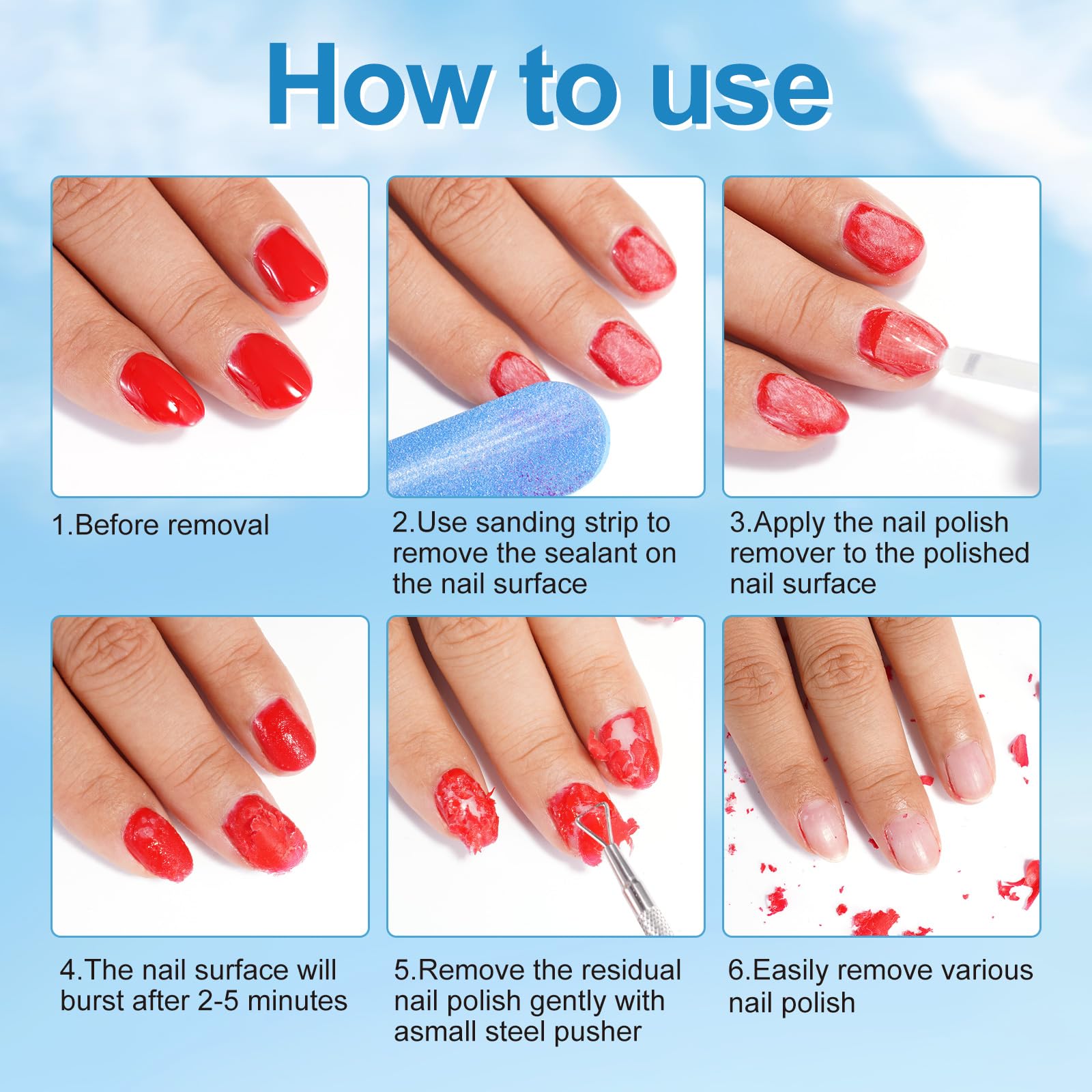 Close up of Nifeishi 15ml gel remover bottle