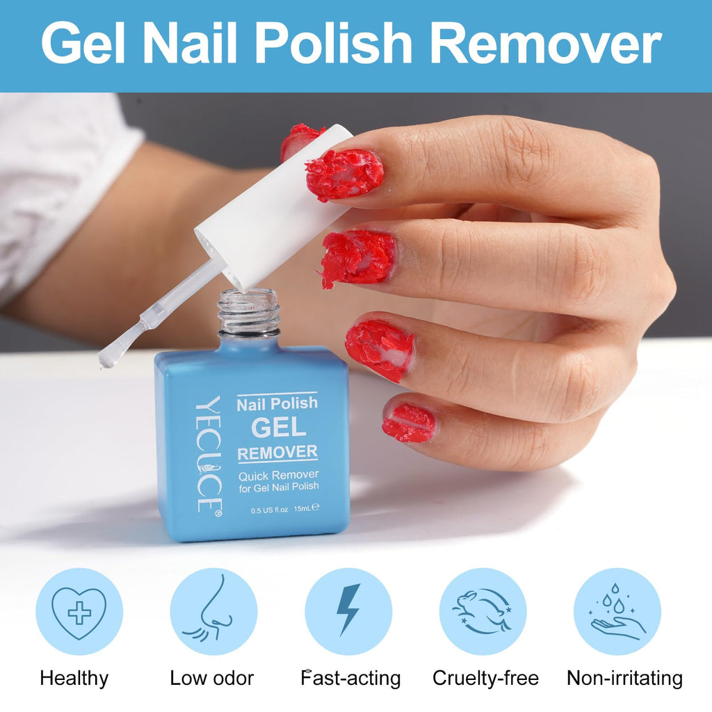Side profile of gel nail polish remover packaging