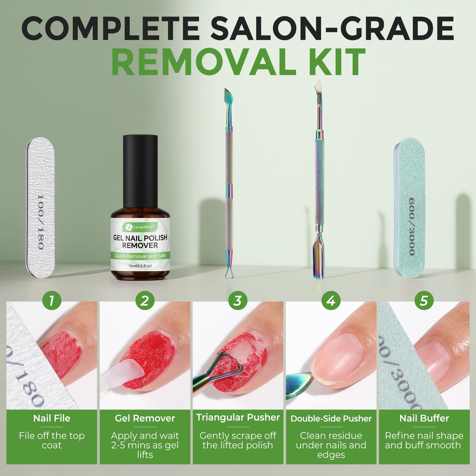 Using the triangular pusher from the Luckyfairy nail kit