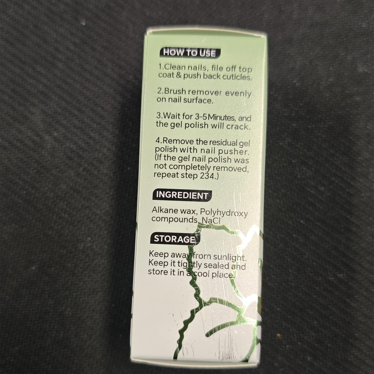Luckyfairy gel nail polish remover bottle angled display