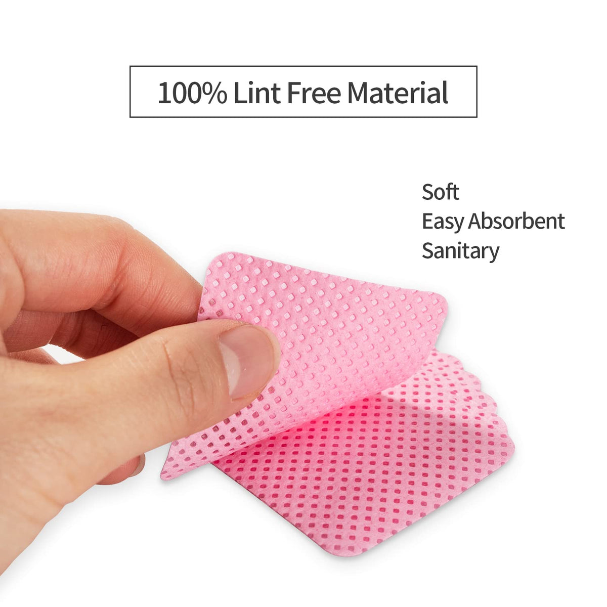 Nail prep cleaning pads in use