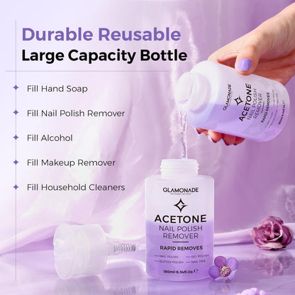 Glamonade nail polish remover bottle size comparison