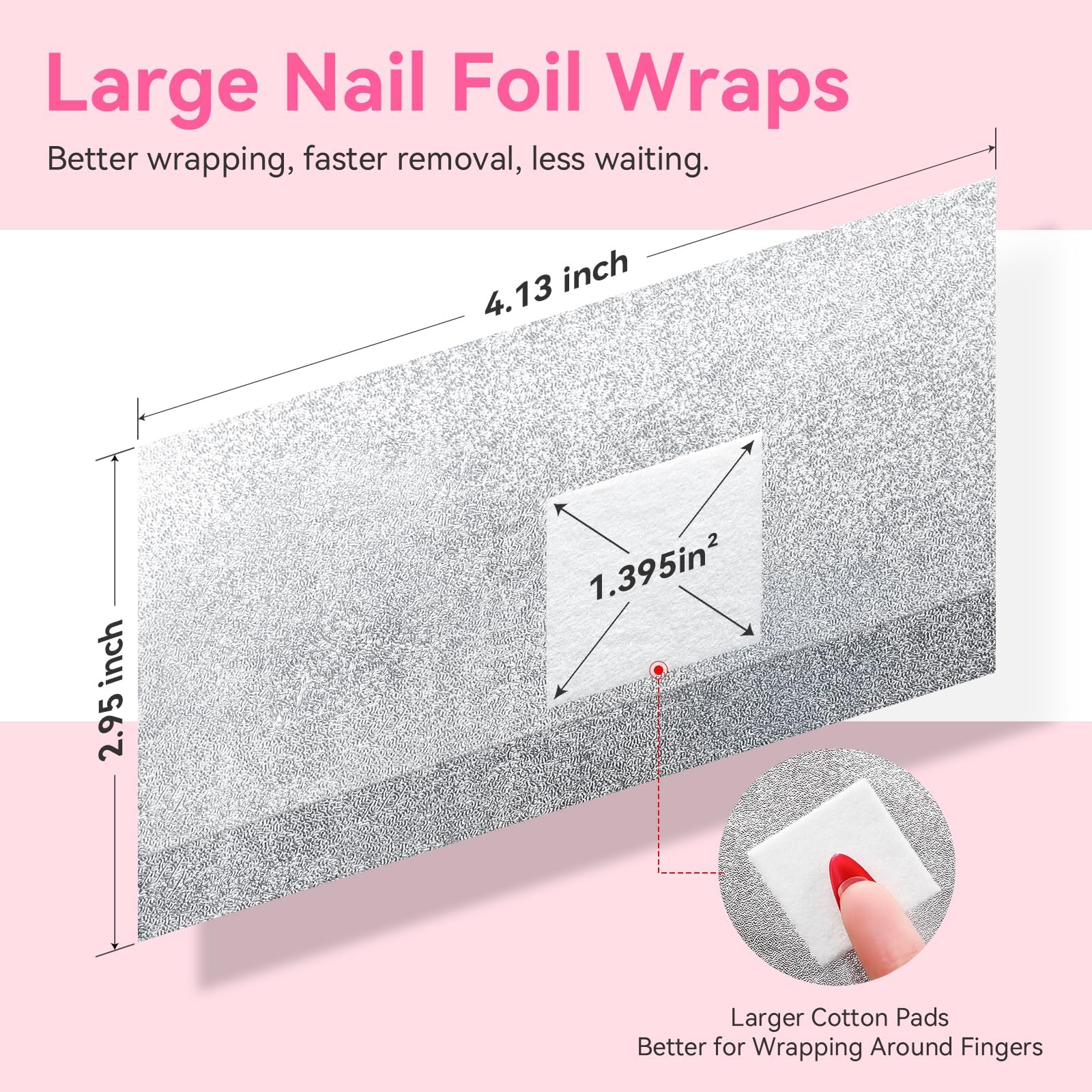 Individual wrapping gel nail polish removal process on fingers